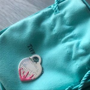 Tiffany and Co. pink splash heart charm